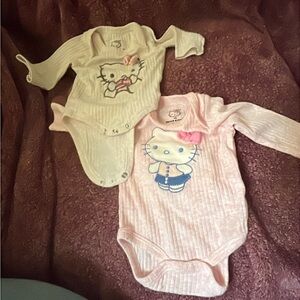 Hello Kitty Pink and Cream Bodysuit Set